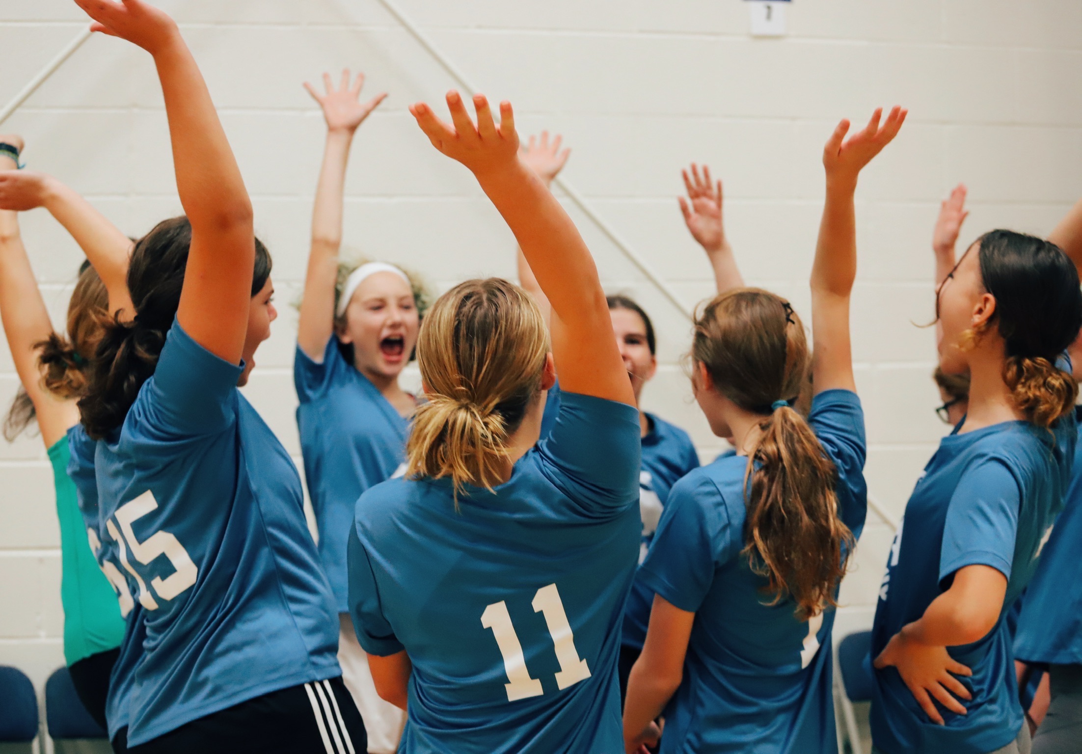 Volleyball team celebrates